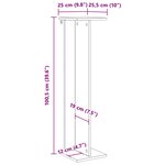 vidaXL Support de Plante 2 pièces Sonoma gris 25 x 25 5 x 100 5 cm