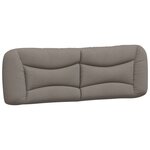 vidaXL Lit avec matelas taupe 160x200 cm tissu
