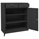 vidaXL Armoire de bureau Anthracite 90x40x102 cm Acier