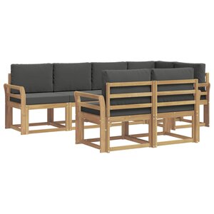 vidaXL Ensemble de canapés d'extérieur 7 pc Blanc et anthracite