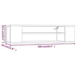 vidaXL Armoire TV suspendue Chêne fumé 100x30x26 5cm Bois d'ingénierie