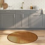 vidaXL Tapis rond marron 100 cm bambou