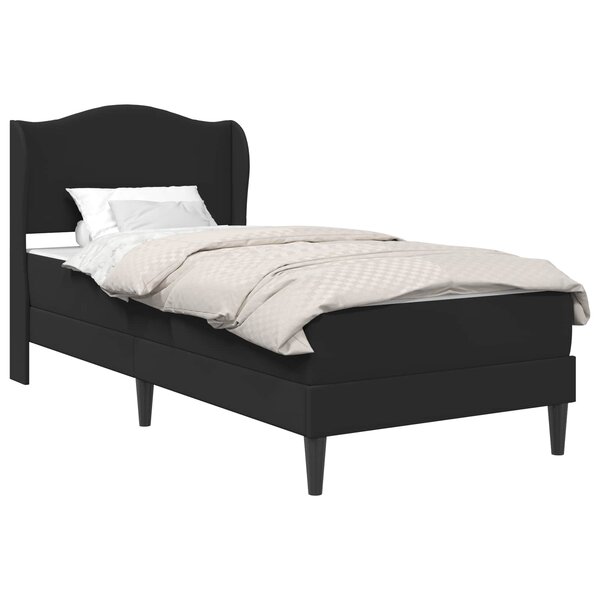 vidaXL Cadre de lit avec tête de lit Noir 90 x 190 cm Simili cuir