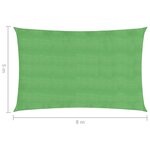 vidaXL Voile d'ombrage 160 g/m² Vert clair 5x8 m PEHD