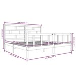 vidaXL Cadre de lit Blanc Bois de pin massif 200x200 cm