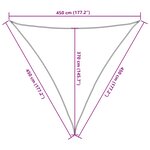 vidaXL Voile d'ombrage 160 g/m² Noir 4 5x4 5x4 5 m PEHD