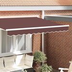 vidaXL Bande de auvent Marron 2.3 x 0.2 m Toile