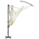 vidaXL Parasol en porte-à-faux avec poteau en aluminium 300 cm Sable