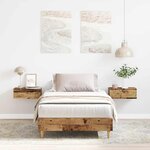 vidaXL Cadre de lit sans matelas vieux bois 100x200 cm bois ingénierie