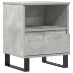vidaXL Table de chevet gris béton 40x35x50 cm bois d’ingénierie