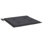 vidaXL Coussins de chaise de jardin lot de 2 anthracite 50x50x4 cm