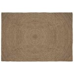 vidaXL Tapis de surface Rectangulaire Gris 200 x 290 cm Jute