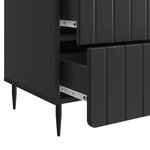 vidaXL Cabinet de chevet Noir 43 x 41 x 68 cm Bois d'ingénierie