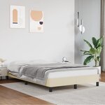 vidaXL Cadre de lit Crème 120x200 cm Similicuir