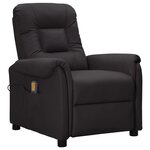 vidaXL Fauteuil de massage Noir Similicuir