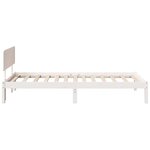 vidaXL Cadre de lit avec tête de lit blanche 90x190 cm en bois de pin massif