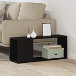 vidaXL Centre de divertissement Noir 80 x 24 x 32 cm Bois d'ingénierie