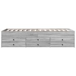 vidaXL Lit de jour avec tiroirs sans matelas sonoma gris 90x190 cm