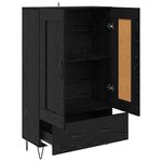 vidaXL Haut Armoire Chêne noir 69 5 x 31 x 115 cm Bois d'ingénierie