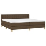 vidaXL Sommier à lattes de lit avec matelas Marron foncé 200x200 cm