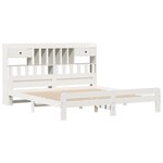 vidaXL Lit bibliothèque sans matelas blanc 180x200 cm bois pin massif