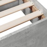 vidaXL Cadre de lit avec tiroirs sans matelas gris béton 120x200 cm