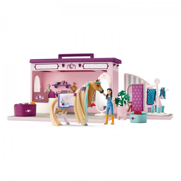 Schleich Horse Club Aire De Lavage Sofia 42792 – Coffret Eau Réelle Pompe Cheval Figurine Mobile Accessoires Jouet Équestre Cadeau Enfants 5 Ans 26 Pièces
