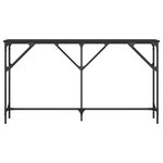 vidaXL Table console noir 140x23x75 cm bois d'ingénierie
