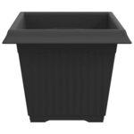 vidaXL Pot de Fleurs Carré 24 Pièces Noir 28 5 x 28 5 x 22 cm Plastique