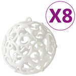 vidaXL Ensemble de boules de Noël 100 Pièces Blanc