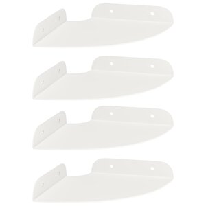 vidaXL Étagère Flottante d'Angle 4 pc Blanc 15 x 15 x 2 cm