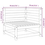 vidaXL Canapé d'angle de jardin 70x70x67 cm bois massif douglas