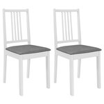 vidaXL Mobilier de salle à manger 3 Pièces MDF Blanc