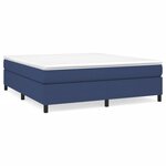 vidaXL Cadre de lit Bleu 160x200 cm Tissu