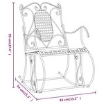 vidaXL Banc à bascule 84 cm noir acier