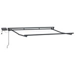 vidaXL Cadre de store manuel avec LEDs Beige et Anthracite 3 5 x 2 m