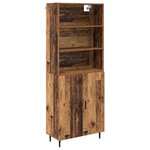 vidaXL Haut Armoire Bois Ancien 69 5 x 34 x 180 cm