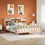 vidaXL Lit bibliothèque sans matelas 180x200 cm bois massif de pin