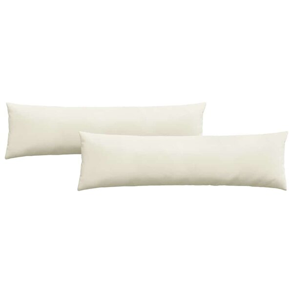vidaXL Coussins de canapé 2 Pièces Crème 145 x 40 cm