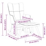 vidaXL Chaise à bascule avec tabouret en velours marron