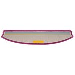 vidaXL Tapis d'escalier 15 pièces 65 x 21 x 4 cm Violet Demi-rond Grand