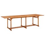 vidaXL Table à dîner de jardin 280x90x75 cm Bois d'acacia massif