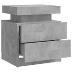 vidaXL Table de chevet Gris béton 45x35x52 cm Aggloméré