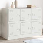 vidaXL Buffet blanc 99x39x73 cm acier