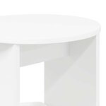 vidaXL Meuble d'appoint Blanc Bois d’ingénierie