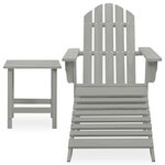 Chaise de jardin adirondack avec pouf et table sapin gris 02_0013326