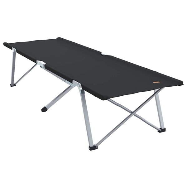 vidaXL Lit de camping pliant Noir 62 x 194 x 42 cm Tissu Oxford