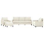 vidaXL Ensemble de canapés 4 Pièces avec coussins Crème Velours