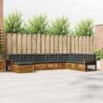 vidaXL Ensemble de canapés d'extérieur 8 Pièces Naturel et Anthracite