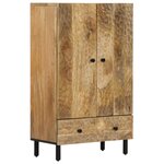 vidaXL Buffet 60x33x100 cm bois de manguier massif